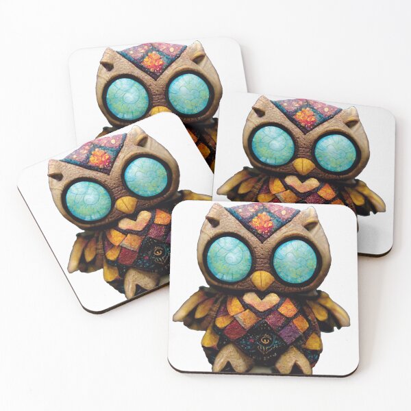 Item preview, Cute Patchwork Owl - Brown designed and sold by LeahTT.