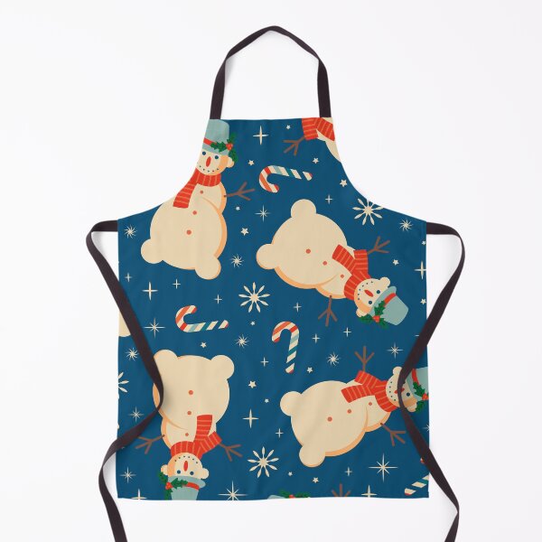 Item preview,  Christmas Seamless Pattern - Blue Background With Snowmen And Candy Cane designed and sold by ImagesDesigns.