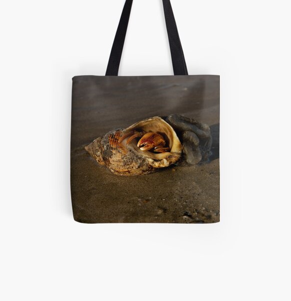 Hermit Crab on Fahan Beach All Over Print Tote Bag