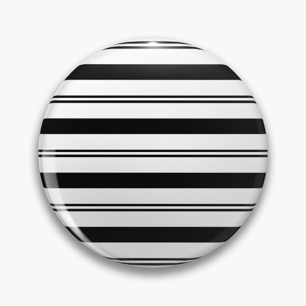 Item preview, Black and White Double Thin Stripe Horizontal Pattern designed and sold by All-Black-White.