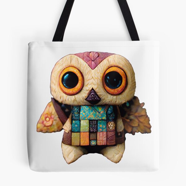 Item preview, Cute Patchwork Owl - Cream designed and sold by LeahTT.