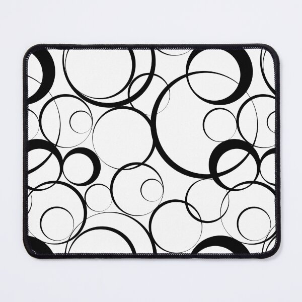 Item preview, Black and White Funky Rings Pattern designed and sold by All-Black-White.