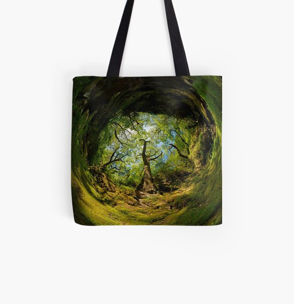 Ness Glen, Mystical Irish Wood All Over Print Tote Bag