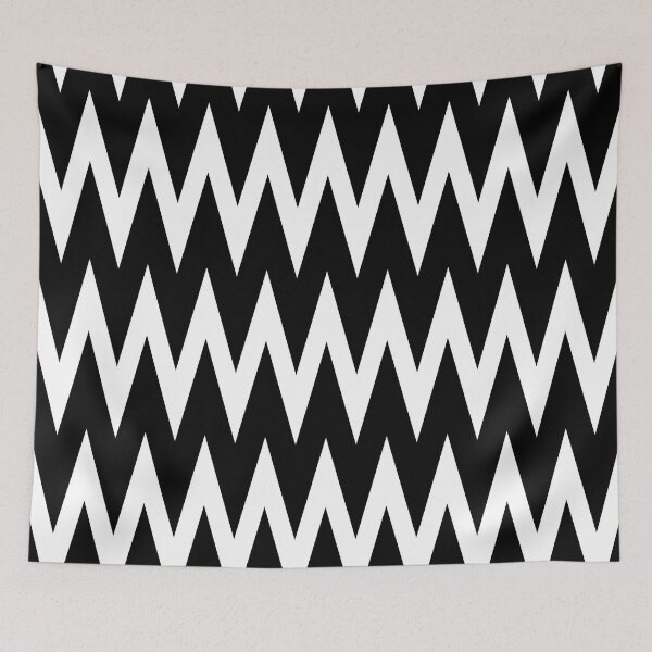 Item preview, Black and White Geometric Chevron Zigzag Triangular Pattern designed and sold by All-Black-White.