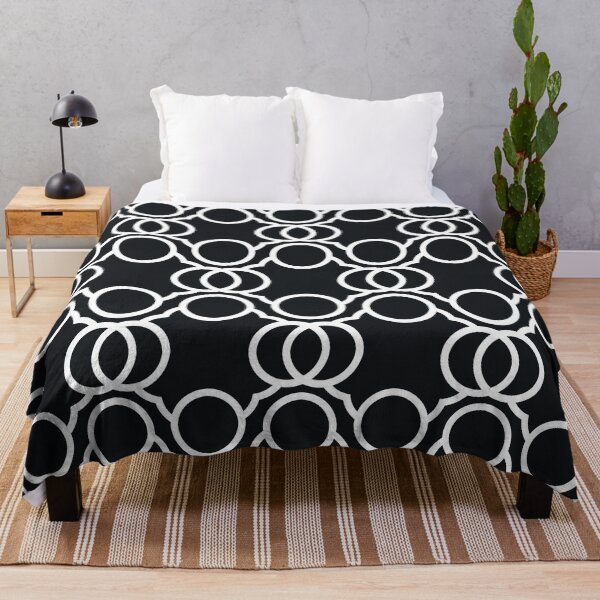 Item preview, Black and White Geometric Circle Pattern designed and sold by All-Black-White.