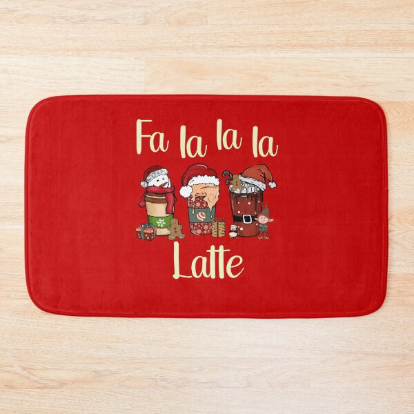 Artikelvorschau, Weihnachten Fa la la la Latte Kaffee entworfen und verkauft von BeansHotTees.