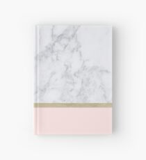 Marble Gold Blush Pink Pattern Hardcover Journal