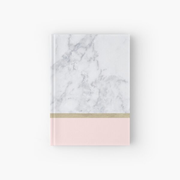 Marble Gold Blush Pink Pattern Hardcover Journal