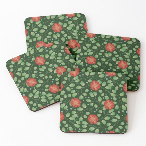 Item preview, Christmas Floral - Green designed and sold by JaselviiStudio.
