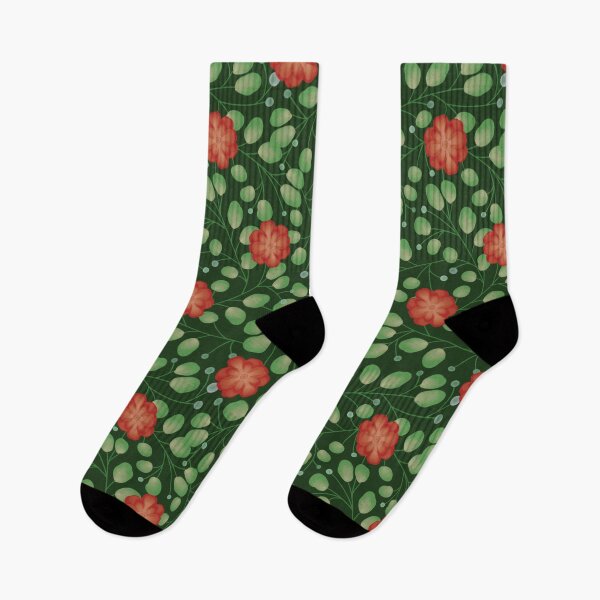 Item preview, Christmas Floral - Green designed and sold by JaselviiStudio.