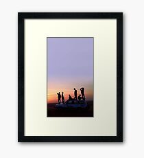 BTS SUNSET Framed Print