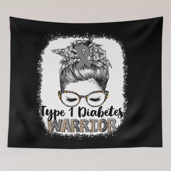 Item preview, Messy Bun Leopard Type 1 Diabetes Warrior designed and sold by rechardtee.
