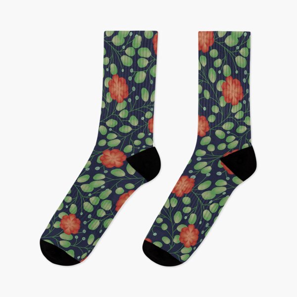 Item preview, Christmas Floral - Blue designed and sold by JaselviiStudio.