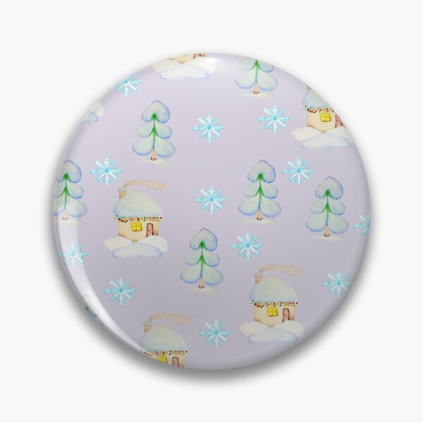 Item preview,  Watercolor  Snowflakes and houses seamless patern blue background patern Christmas patern Cute patern designed and sold by Sunflower-7.