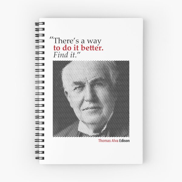 Item preview, Thomas Alva Edison's Portrait with a Creativity Quote designed and sold by emotica.