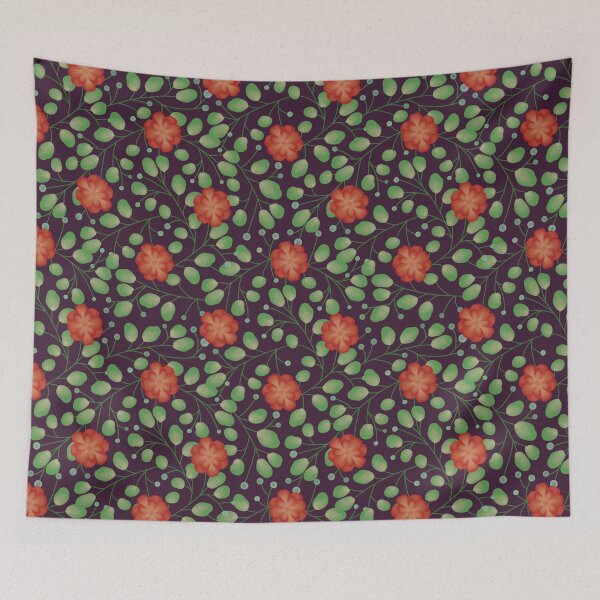 Item preview, Christmas Floral - Brown designed and sold by JaselviiStudio.
