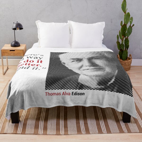 Item preview, Thomas Alva Edison's Portrait with a Creativity Quote designed and sold by emotica.