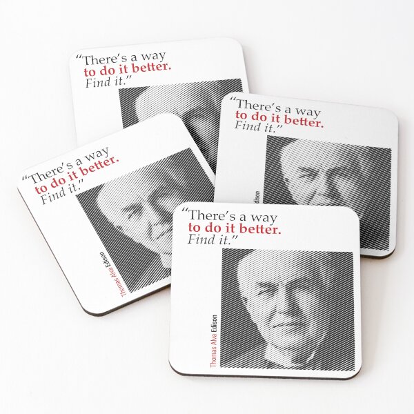 Item preview, Thomas Alva Edison's Portrait with a Creativity Quote designed and sold by emotica.
