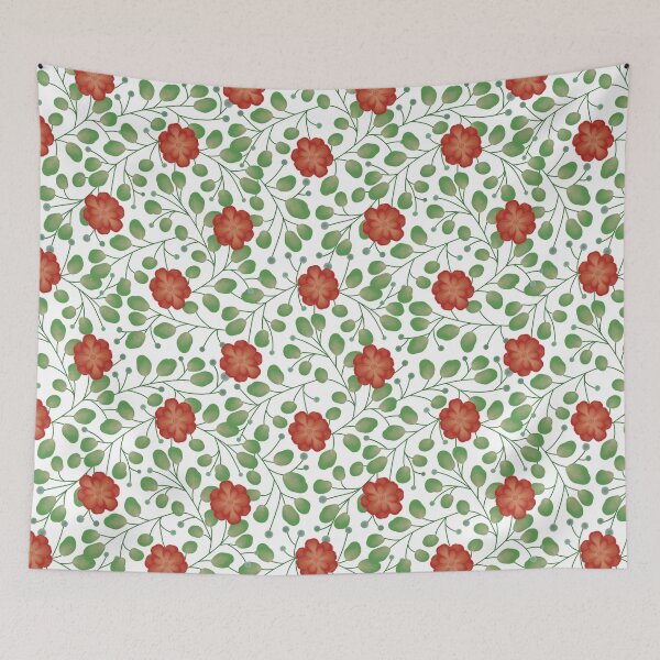 Item preview, Christmas Floral - White designed and sold by JaselviiStudio.