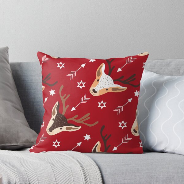 Item preview, Christmas Seamless Pattern - Red Background With Raindeers designed and sold by ImagesDesigns.