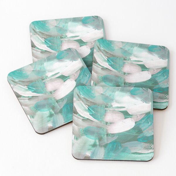 Item preview, Sea Foam Green And Cream Abstract Watercolor Painting designed and sold by DEC02.