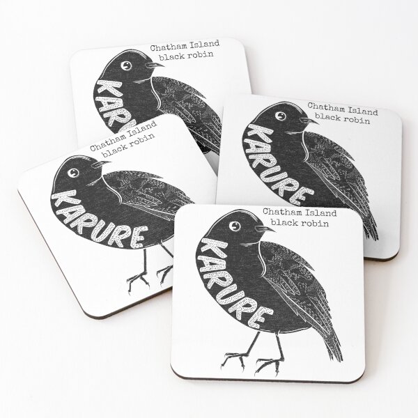 Item preview, Karure / Chatham Island black robin designed and sold by piedaydesigns.