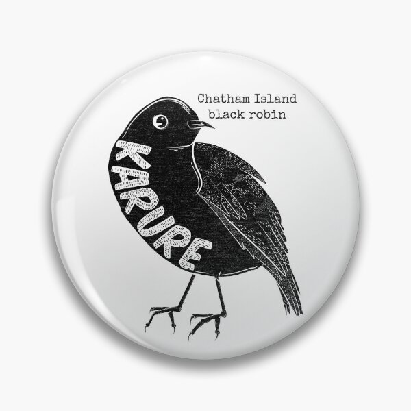 Item preview, Karure / Chatham Island black robin designed and sold by piedaydesigns.
