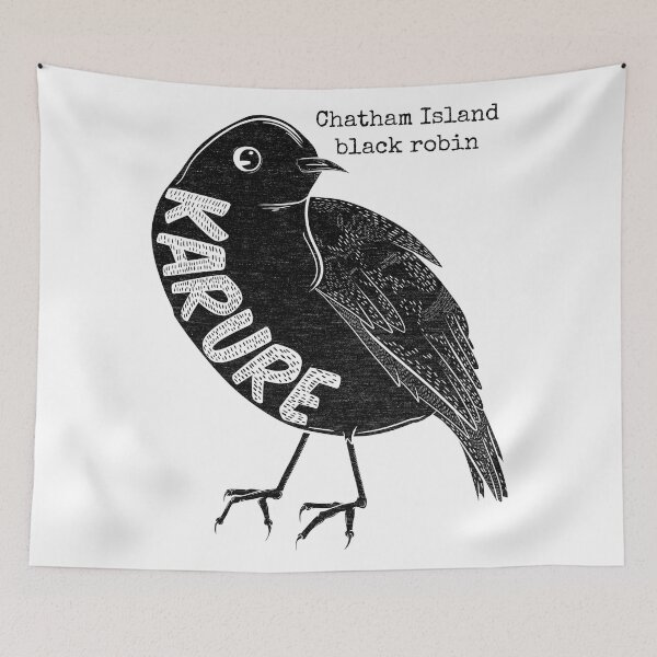 Item preview, Karure / Chatham Island black robin designed and sold by piedaydesigns.