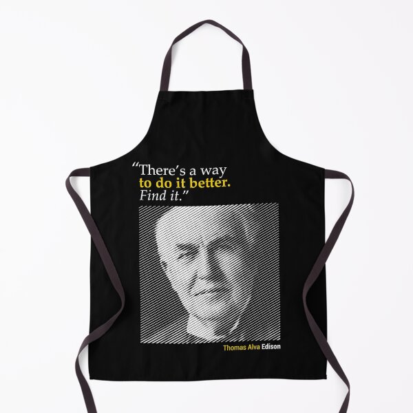 Item preview, Thomas Alva Edison's Portrait with a Creativity Quote (inverse) designed and sold by emotica.