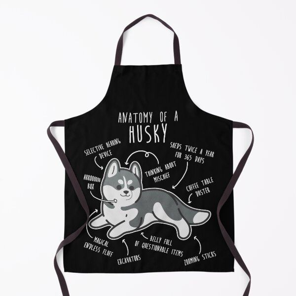 Item preview, Grey Siberian Husky Dog Anatomy designed and sold by Clara Hollins.