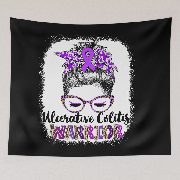 Item preview, Messy Bun Leopard Ulcerative Colitis Warrior designed and sold by rechardtee.