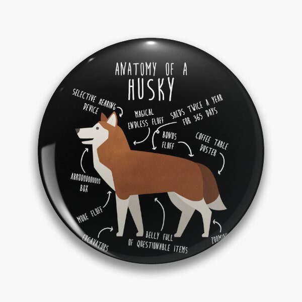 Item preview, Red Siberian Husky Dog Anatomy designed and sold by Clara Hollins.