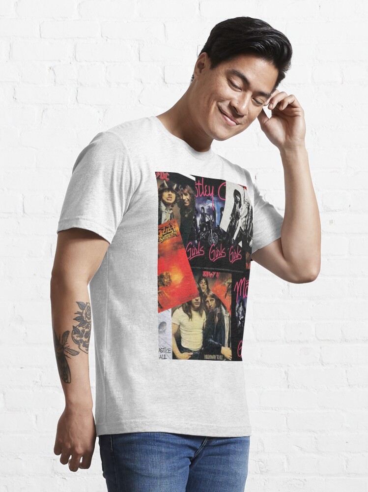 80s Rock Bands Collage Amazing Rock Band Essential T-Shirt | Redbubble