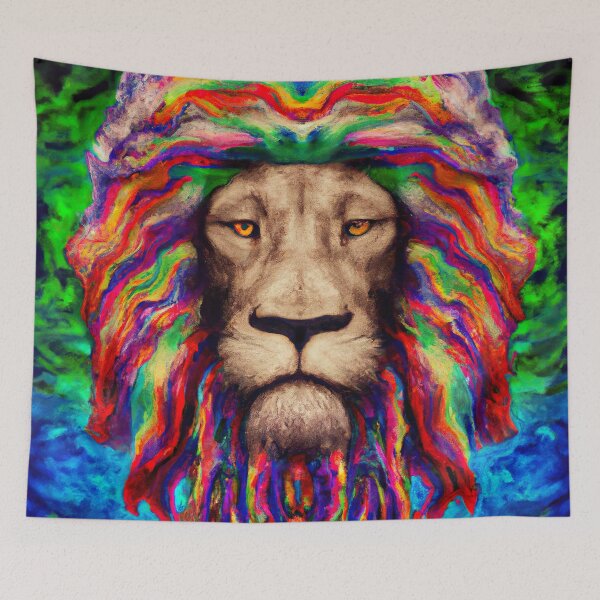 Item preview, Psychedelic lion  designed and sold by Ludvig823.