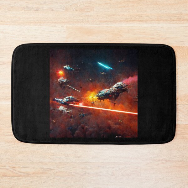 Item preview, Epic Space Battle Painting Poster (Chaotic Laser Fight) designed and sold by ZGigerBarker.
