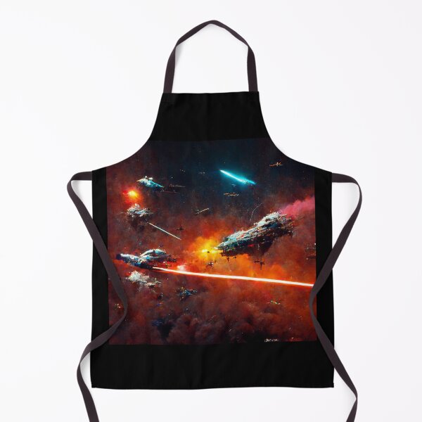 Item preview, Epic Space Battle Painting Poster (Chaotic Laser Fight) designed and sold by ZGigerBarker.