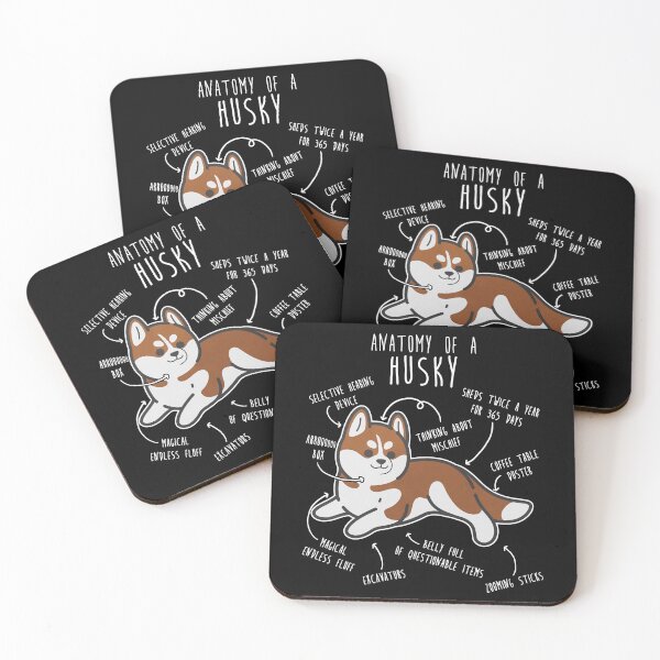 Item preview, Red Siberian Husky Dog Anatomy designed and sold by Clara Hollins.