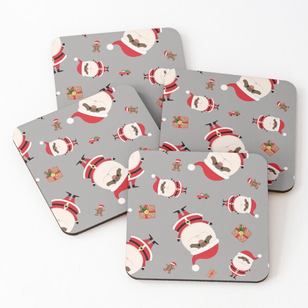 Item preview, Christmas Seamless Pattern - Grey Background With Santas And Presents designed and sold by ImagesDesigns.