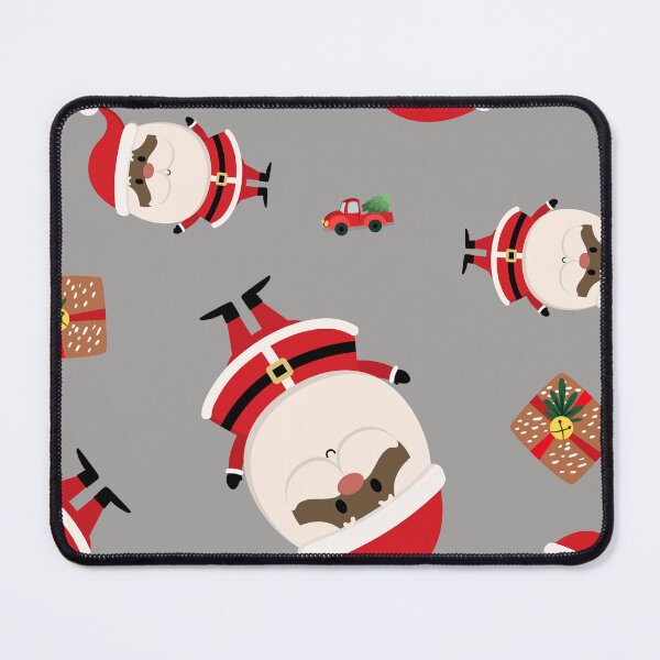 Item preview, Christmas Seamless Pattern - Grey Background With Santas And Presents designed and sold by ImagesDesigns.