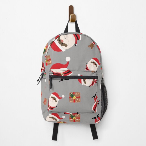 Item preview, Christmas Seamless Pattern - Grey Background With Santas And Presents designed and sold by ImagesDesigns.