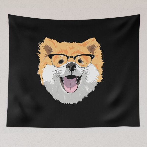 Item preview, Funny Cute Corgi Wearing Glasses designed and sold by Grafik Traffik.