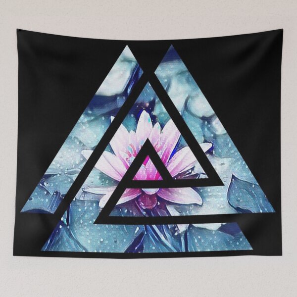 Item preview, Artsy Floral Lotus Abstract Geometric Triangle Graphic designed and sold by Paula Helit.