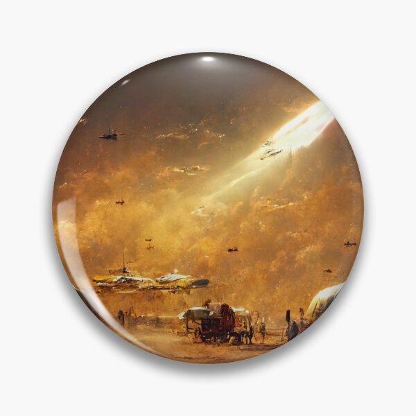 Item preview, Space Western Settlement Scene (Space Fantasy Painting Poster) designed and sold by ZGigerBarker.