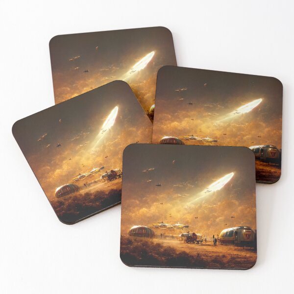 Item preview, Space Western Settlement Scene (Space Fantasy Painting Poster) designed and sold by ZGigerBarker.