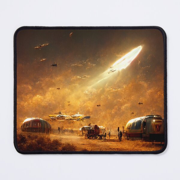 Item preview, Space Western Settlement Scene (Space Fantasy Painting Poster) designed and sold by ZGigerBarker.