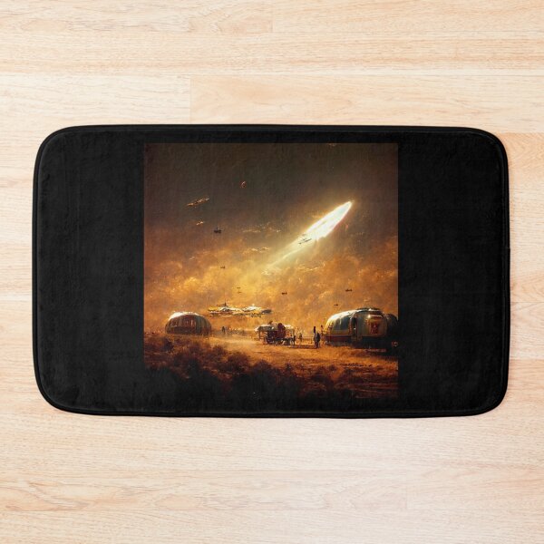 Item preview, Space Western Settlement Scene (Space Fantasy Painting Poster) designed and sold by ZGigerBarker.