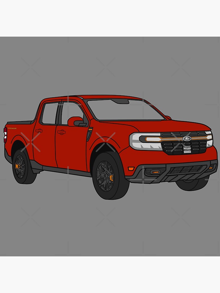 "Ford Maverick Hot Pepper Red Tremor" Poster for Sale by Yensid1971 Redbubble