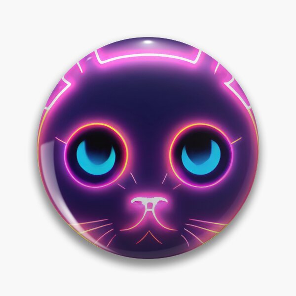 Item preview, Gato feliz en neón estilo Cyberpunk 2 designed and sold by Laguardia3D.