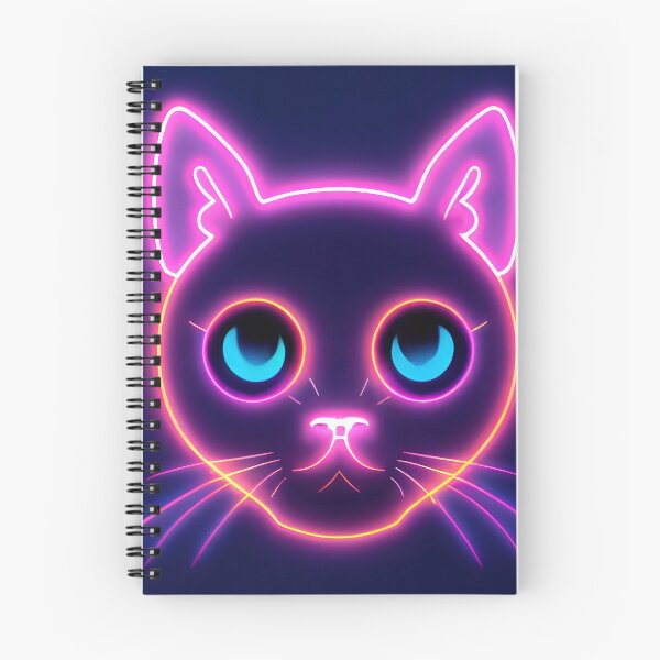 Item preview, Gato feliz en neón estilo Cyberpunk 2 designed and sold by Laguardia3D.
