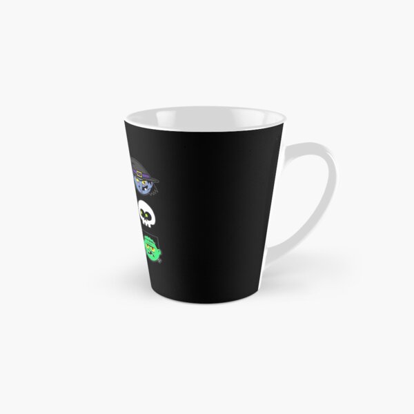 MONSTER FACES Halloween Emoji Shirt Skeleton Dracula Costume Tall Mug